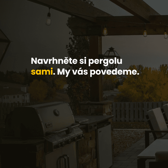 Pergola navržená v konfigurátoru Chytrá pergola